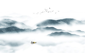 新中式山水装饰画