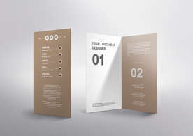 两折页菜单节目单邀请函样机