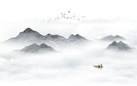 水墨山水画