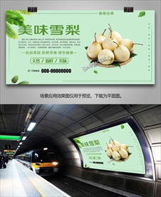 雪梨展板单页展架易拉宝挂画海报