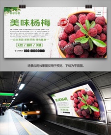 杨梅展板展架海报挂画灯箱易拉宝