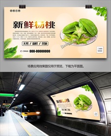 杨桃展板海报单页易拉宝灯箱展架