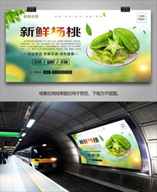 杨桃展板海报易拉宝展架单页灯箱