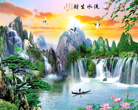 山水画水墨山水画 意境山水画