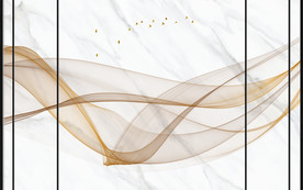 新中式大理石电视背景墙