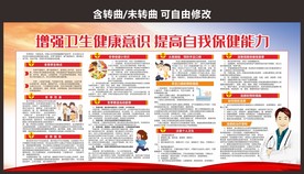 预防疾病增强卫生健康意识展板