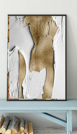 抽象金色油漆油画玄关装饰画