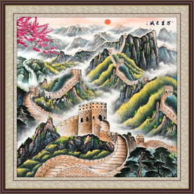 国画长城国画万里长城国画中堂画