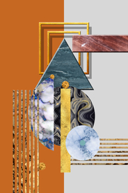 几何玄关装饰画