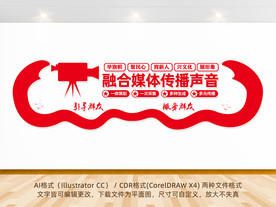 融媒体中心文化墙