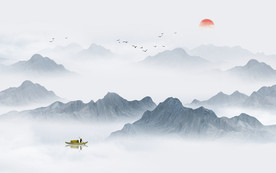 中式意境山水画