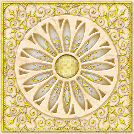 欧式花纹大理石天顶吊顶地板