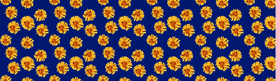 蓝底黄花