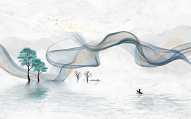 新中式电视背景墙