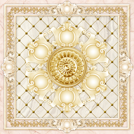 金属花纹边框欧式天顶壁画天花板