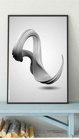 现代北欧风简约黑白几何装饰画