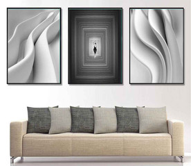 现代北欧极简几何空间装饰画