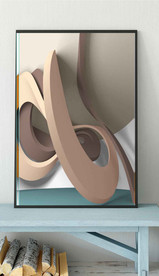 北欧莫迪兰抽象几何空间装饰画