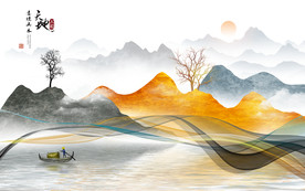 新中式电视背景墙