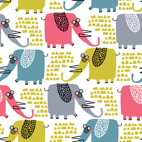 卡通 大象 点子