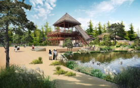 乡村度假公园景观设计效果图