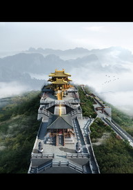 古建寺庙规划设计效果图