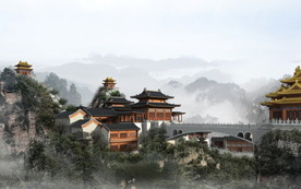 旅游景区古建设计效果图