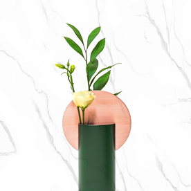 大理石纹理金属花瓶装饰画