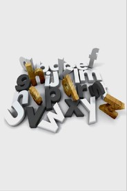 现代北欧极简金色字母玄关装饰画