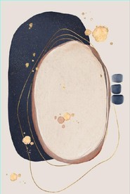 现代北欧抽象几何油画玄关装饰画