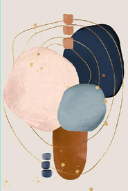 现代北欧抽象几何油画玄关装饰画