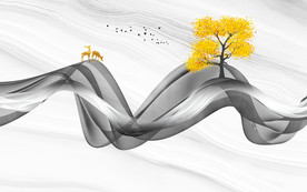 新中式电视背景墙