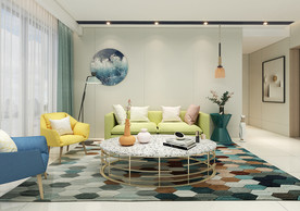 岩板瓷砖空间效果图 浅灰绿