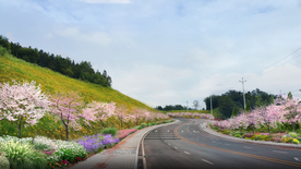 乡村道路花境景观设计