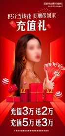 医美整形会员积分充值活动海报