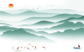 新中式轻奢新山水画 TIF分层