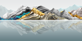 抽象山水装饰画