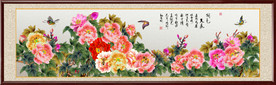 手绘牡丹装饰画