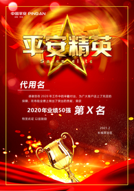 红色大气荣誉证书