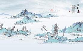 新中式千里江山山水国画背景墙