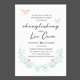 简约风小清新婚礼海报