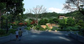 日式庭院效果图