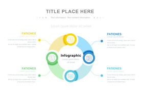 商务PPT四个分项数字信息图表