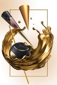 晶瓷现代抽象几何油画玄关装饰画