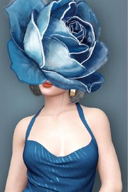 现代北欧风玫瑰美女玄关装饰画