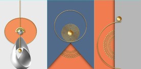 爱马仕晶瓷抽象几何装饰无框画