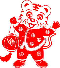 剪纸老虎