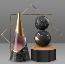 晶瓷现代抽象几何油画玄关装饰画