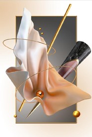 晶瓷抽象丝绸立体几何装饰画