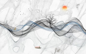 现代电视背景画